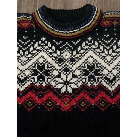 Dale of Norway Wool Sweater Womens Size 12 Fair Isle USA Olympic Tag Snowflake - Picture 8 of 12